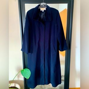 TALBOTS Navy Blue Long Trench Coat